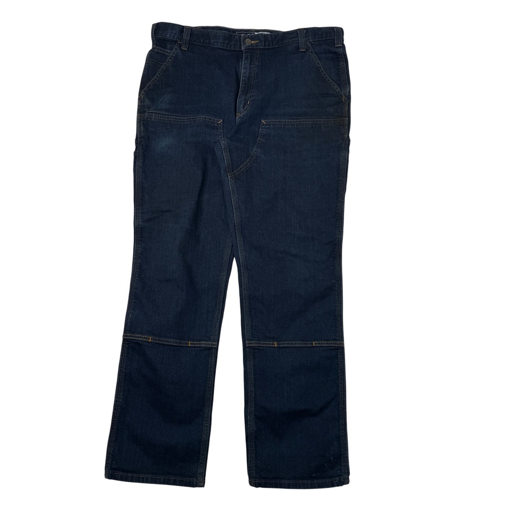 Carhartt Rugged Flex Double Knee Utility Jeans Men's 38x32 Blue Relaxed BD3329-M